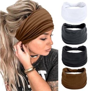 Wide Headbands for Women Black Stylish Head Wraps Boho Thick Hairbands